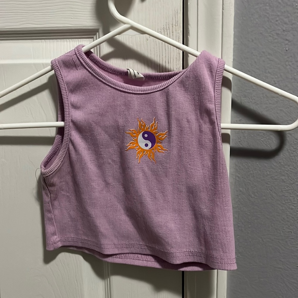 SHEIN yin yang cropped tank